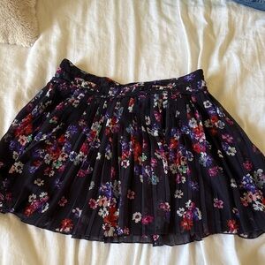 American Eagle Outfitters Dark Blue Floral Mini Skirt